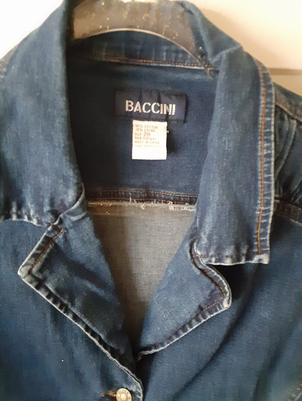 Baccini Blue Denim Button-Front Blazer Jacket - Picture 6 of 6